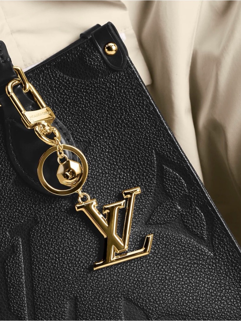 Louis Vuitton Gold-tone LV Logo Key Charm